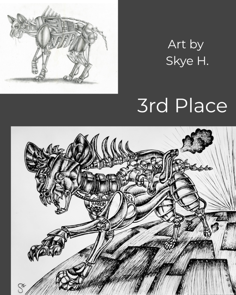 Third place in the Art Den's Draw It Again Challenge